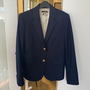 Preppy navy wool blazer